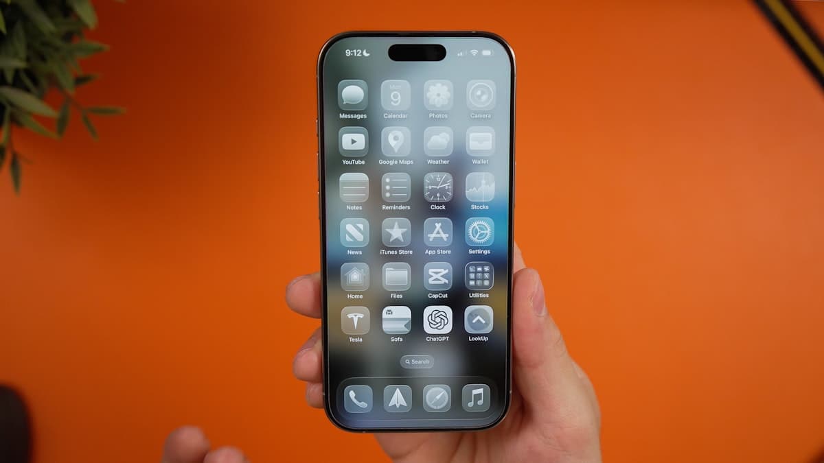 Apple's iOS 26 Beta Running on an iPhone 16 Pro with Liquid Glass Look